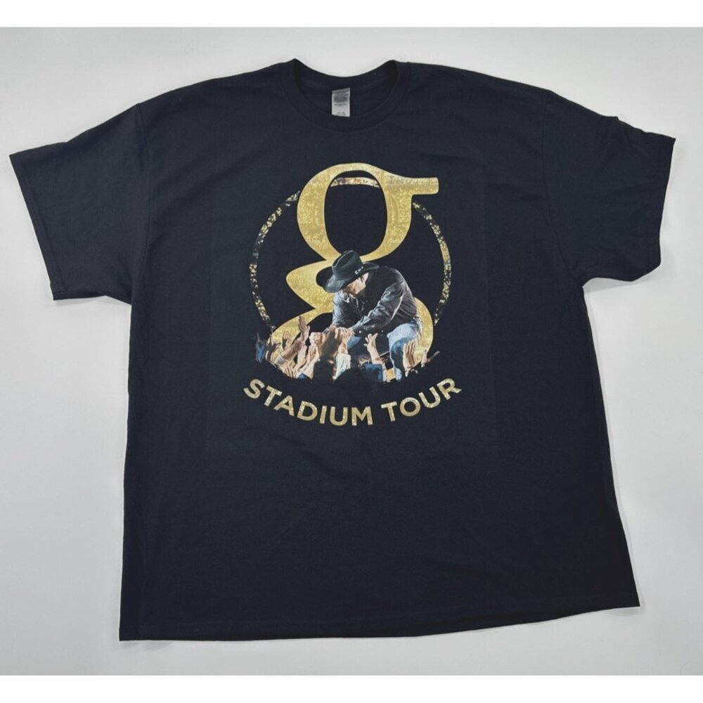 Garth Brooks Stadium Tour Shirt T-Shirt Mens 2XL Black Concert Tee Country Music